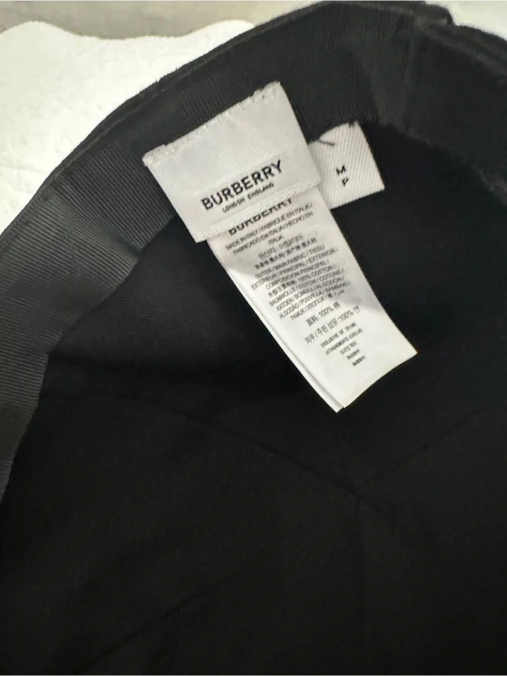 Burberry TB Logo Cap Black & White - Picture 11 of 16
